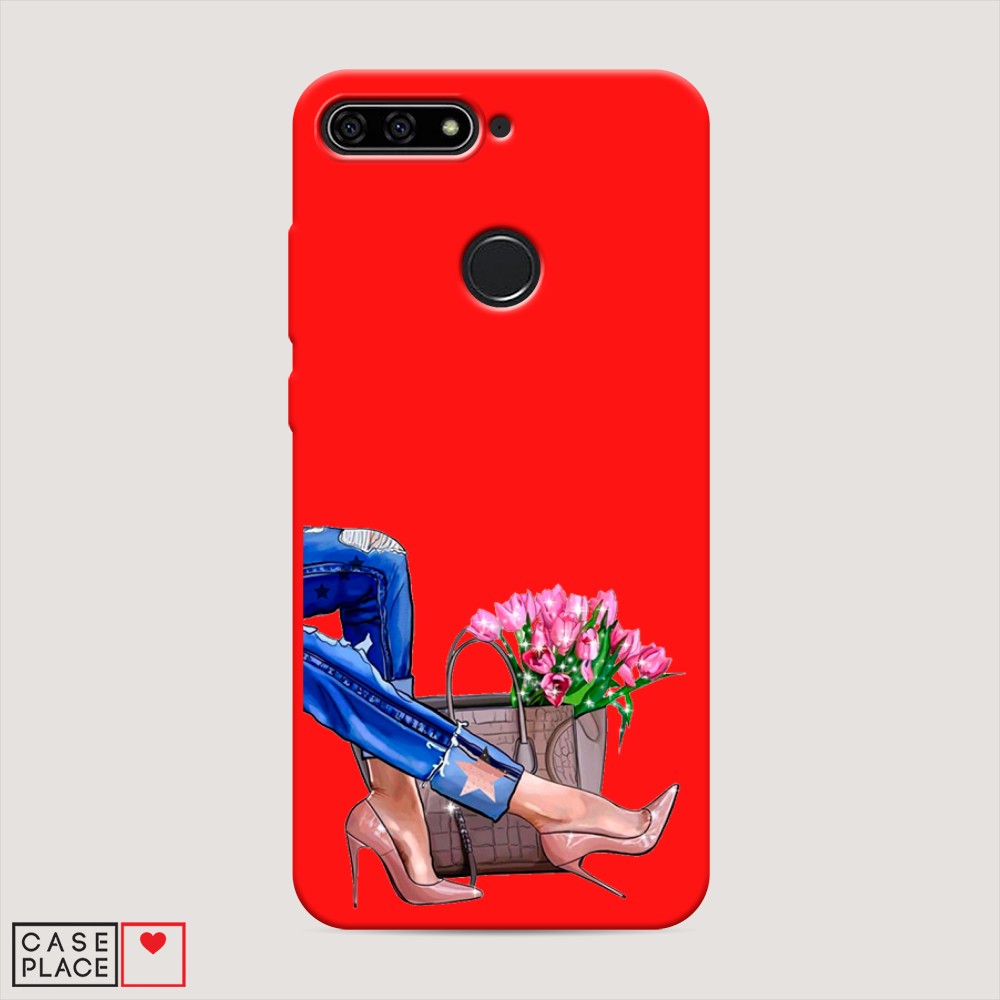 

Чехол Awog на Honor 7C/7A Pro/Y6 Prime 2018 "Каблучки", Разноцветный, 64553-1