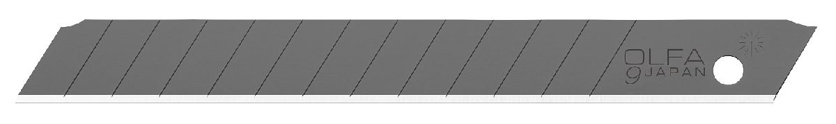 Лезвие OLFA сегментированные EXCEL BLACK, 9 мм, 13 сегментов, 10шт, в боксе (OL-ASBB-10)