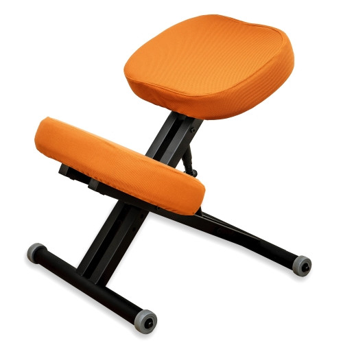 фото Smartstool металлический коленный стул km01 black с чехлом персиковый