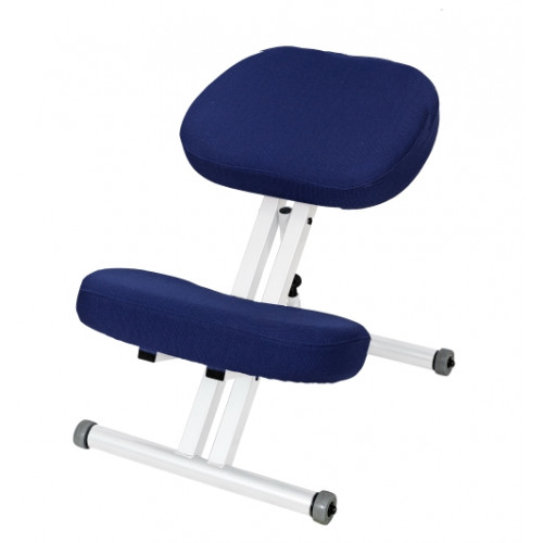 фото Smartstool металлический коленный стул km01 gray с чехлом индиго