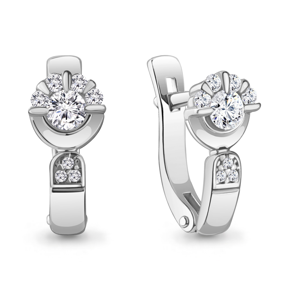 

Серьги из белого золота с бриллиантом Aquamarine Aquamarine 942675А_585_бз, 942675А_585_бз
