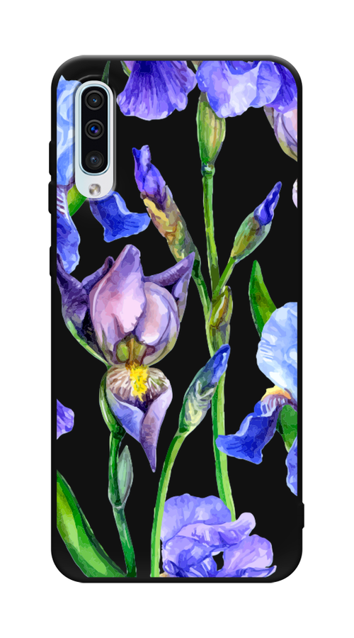 

Чехол Awog на Samsung Galaxy A30s/A50 "Синие ирисы", Разноцветный, 28852-1