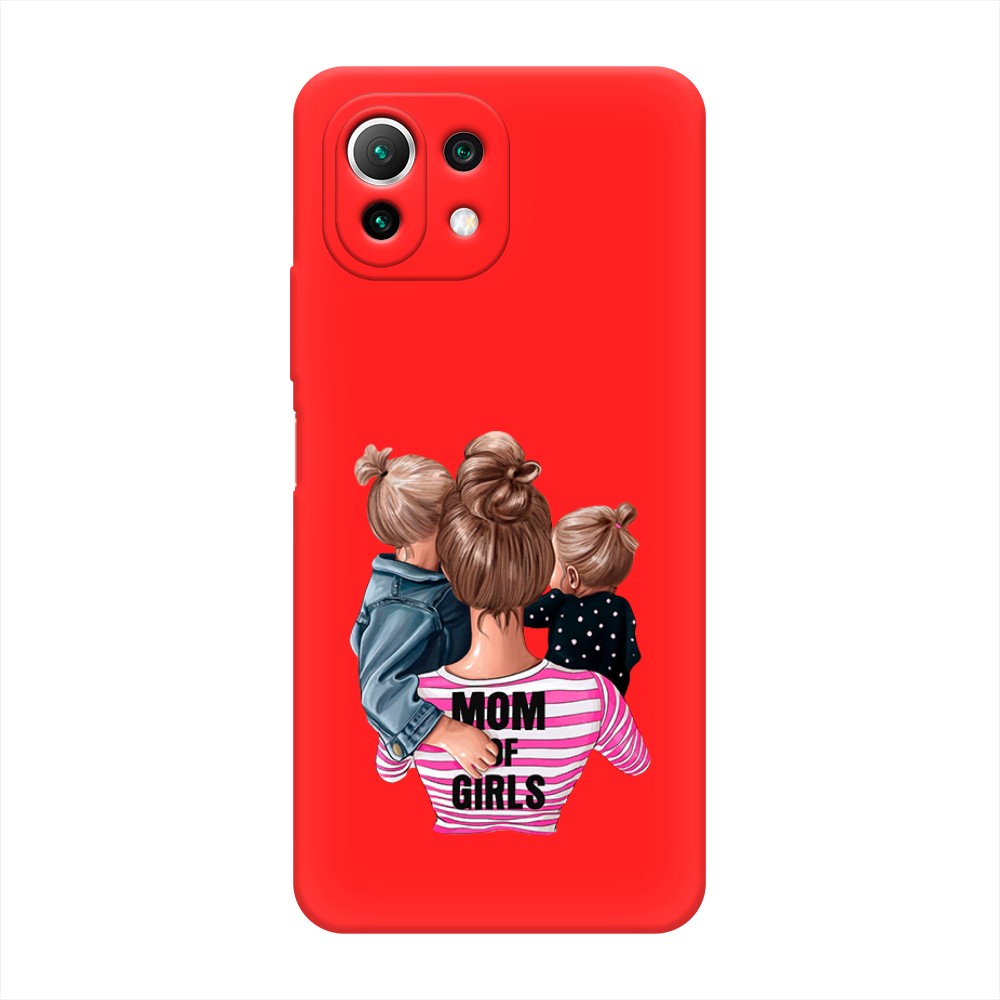 фото Матовый силиконовый чехол "mom of girls" на xiaomi 11 lite 5g ne awog