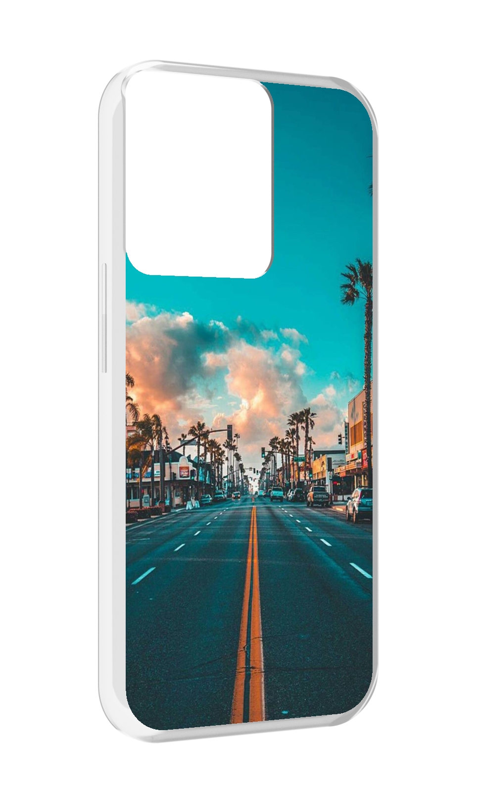 

Чехол MyPads дорога-в-лос-анджелес для OPPO Reno 8, Прозрачный, Tocco