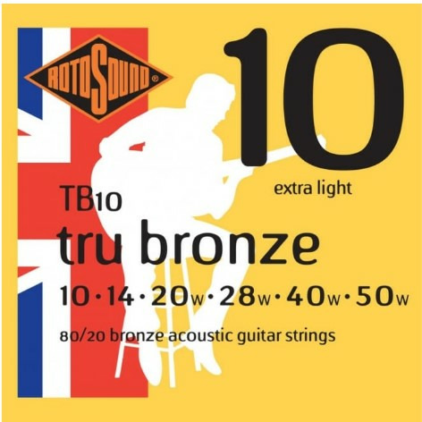 

Струны для акустической гитары ROTOSOUND TB10 STRINGS 80/20 BRONZE, TB10 STRINGS 80/20 BRONZE