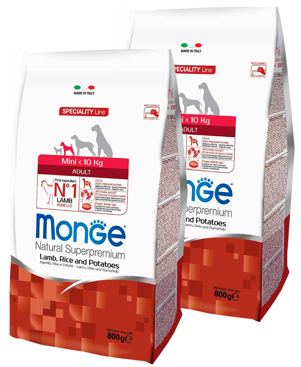 

MONGE MONGE SPECIALITY DOG MINI ADULT LAMB для взрослых собак маленьких пород с ягненком,