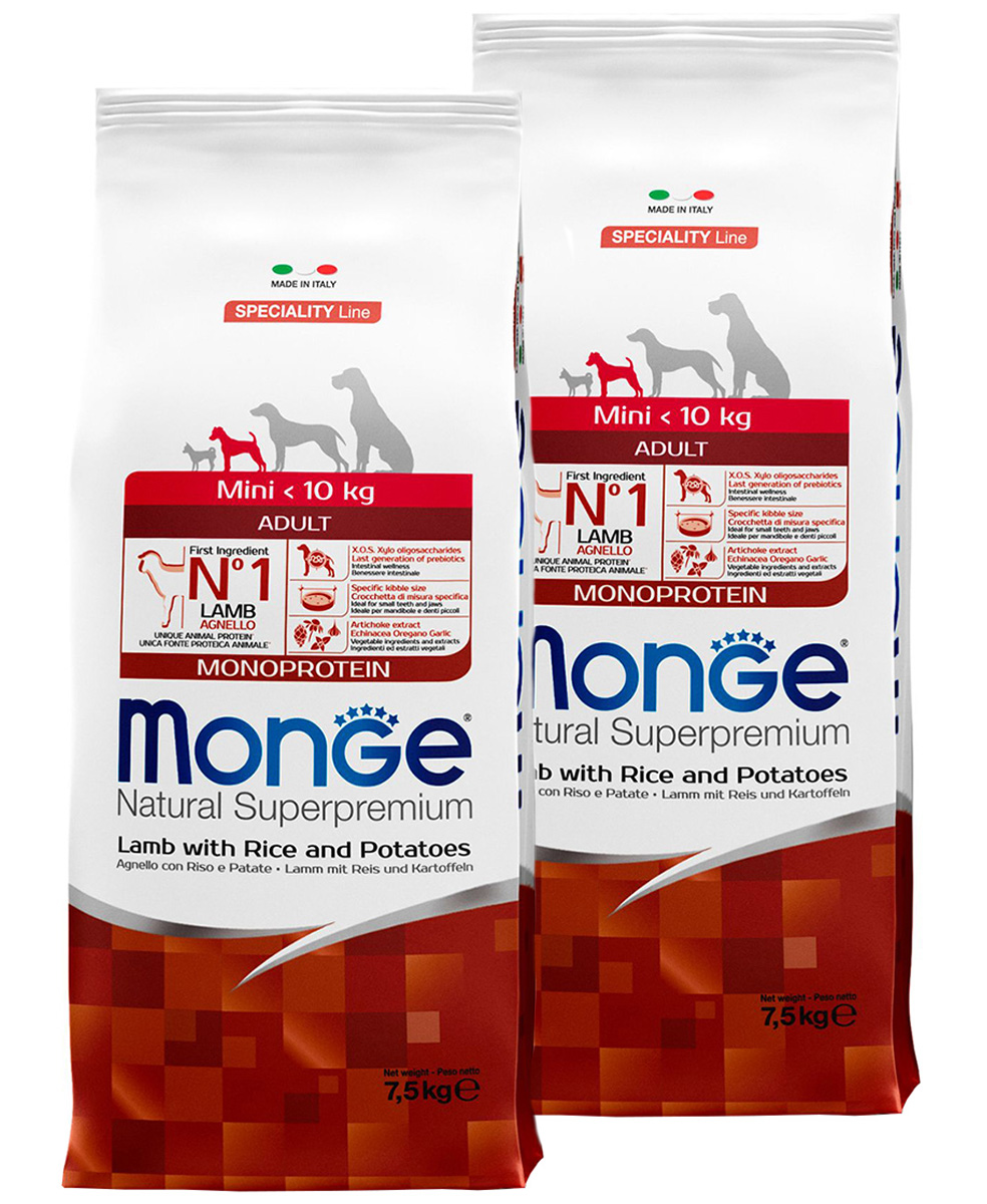 

MONGE MONGE SPECIALITY DOG MINI ADULT LAMB для взрослых собак маленьких пород с ягненком,