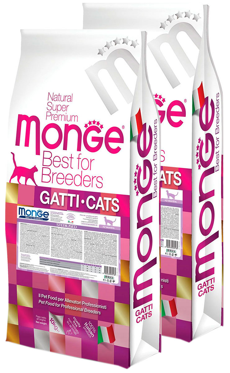 

MONGE MONGE CAT STERILISED CHICKEN для взрослых кастрированных котов и стерилизованных кош