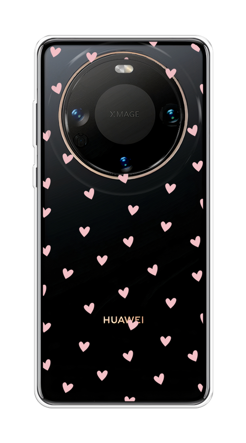 

Чехол на Huawei Mate 60 "Розовые сердечки паттерн", Розовый;прозрачный, 6122150-1