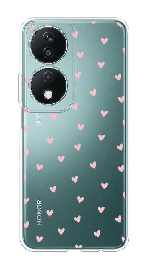 

Чехол на Honor X7B "Розовые сердечки паттерн", Розовый;прозрачный, 6123350-1