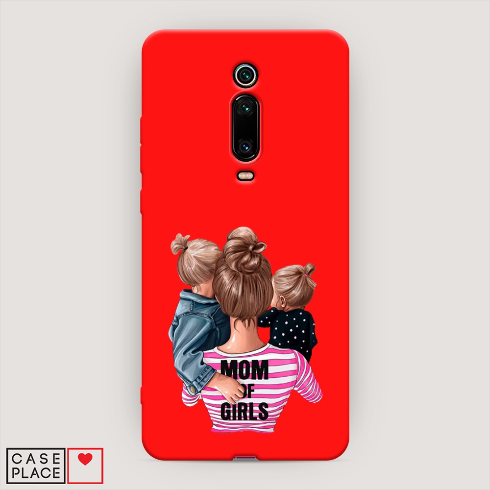 фото Матовый силиконовый чехол "mom of girls" на xiaomi mi 9t awog