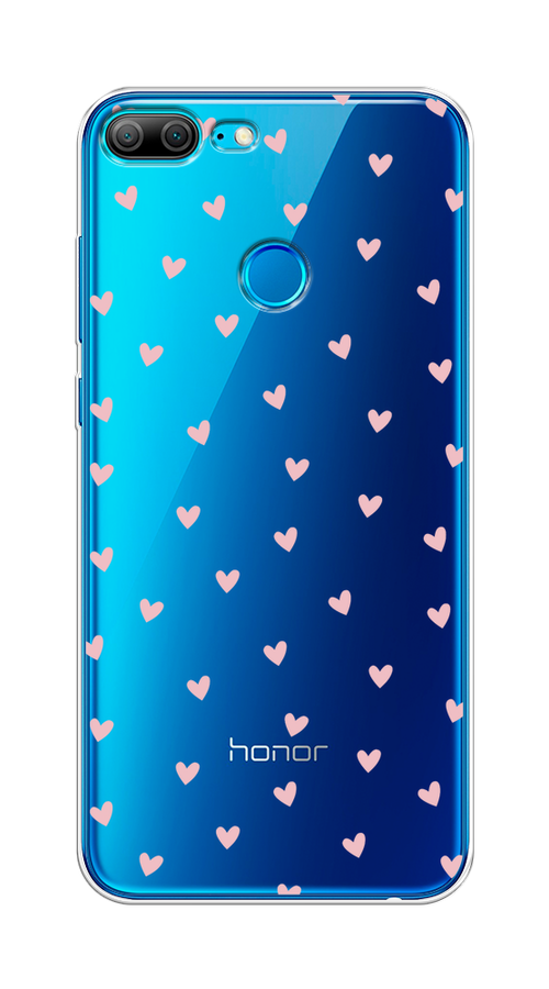 

Чехол на Honor 9 Lite "Розовые сердечки паттерн", Розовый;прозрачный, 64250-1