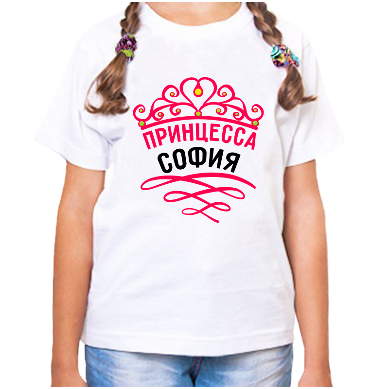 

Футболка девочке белая 24 р-р принцесса софия, Белый, fdd_princessa_sofiya