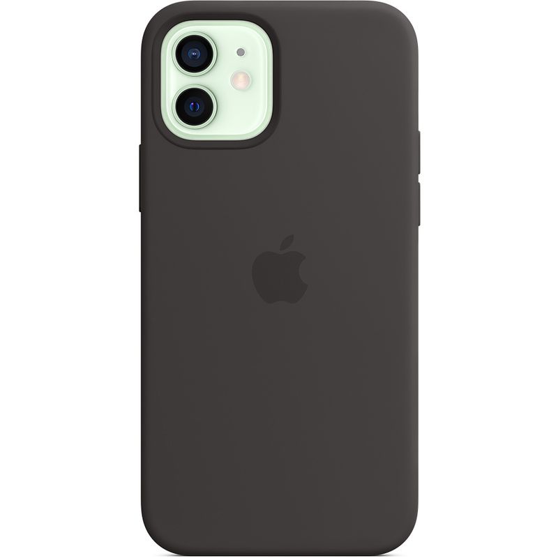 фото Клип-кейс apple silicone case with magsafe для iphone 12/12 pro чёрный