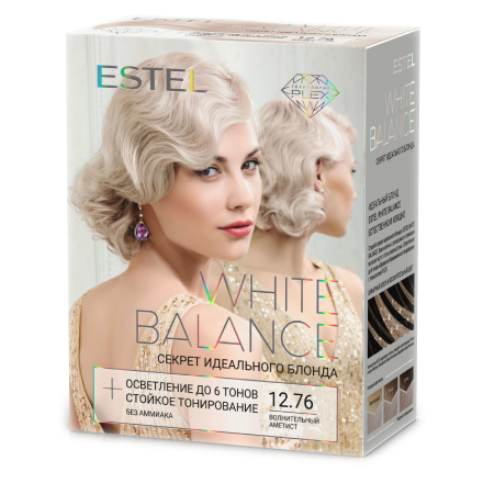 Краска для волос Estel White Balance Секрет идеального блонда 12.76 волнительный аметист краска для волос estel white balance секрет идеального блонда 12 76 волнительный аметист