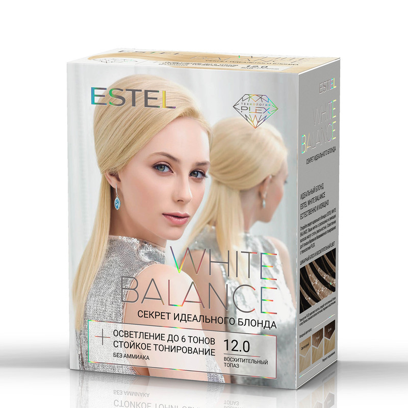 

Набор для осветления и тонирования ESTEL White Balance 12.0 восхитительный топаз 270+60+20, Набор для осветления и тонирования