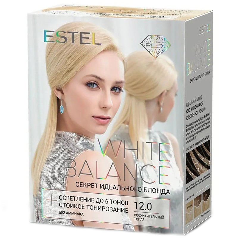 Набор для окрашивания волос Estel White Balance, тон 12.0 Восхитительный топаз