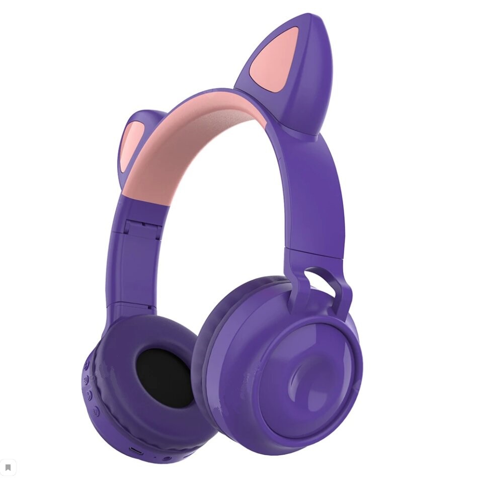 фото Беспроводные наушники cat ear zw-028 purple