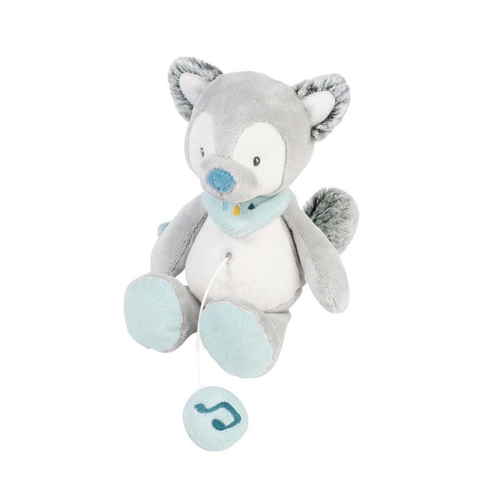 фото Игрушка мягкая nattou musical soft toy mini tim & tiloo волк музыкальная 498081