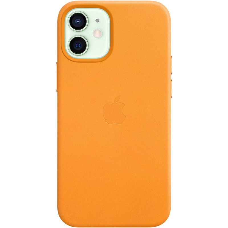 

Клип-кейс Apple Leather Case with MagSafe для iPhone 12 mini «Золотой апельсин»