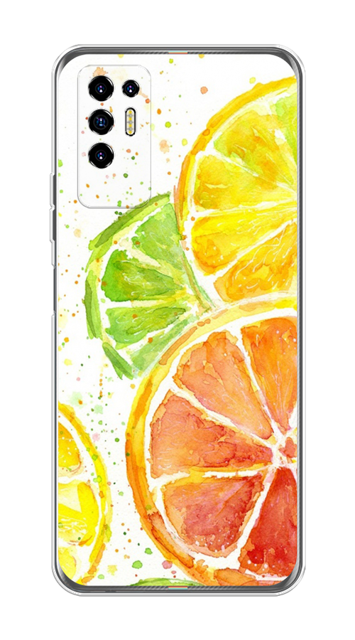 

Чехол на Tecno Pova 2 "Цитрусовые", Белый;желтый;красный;зеленый, 300550-1