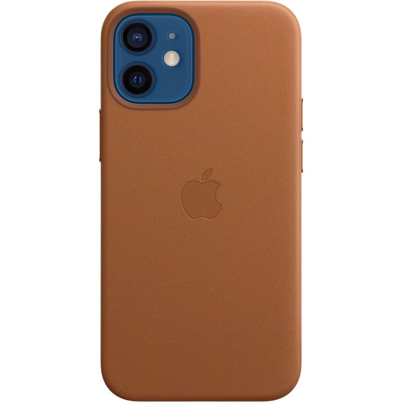 

Клип-кейс Apple Leather Case with MagSafe для iPhone 12 mini Золотисто-коричневый
