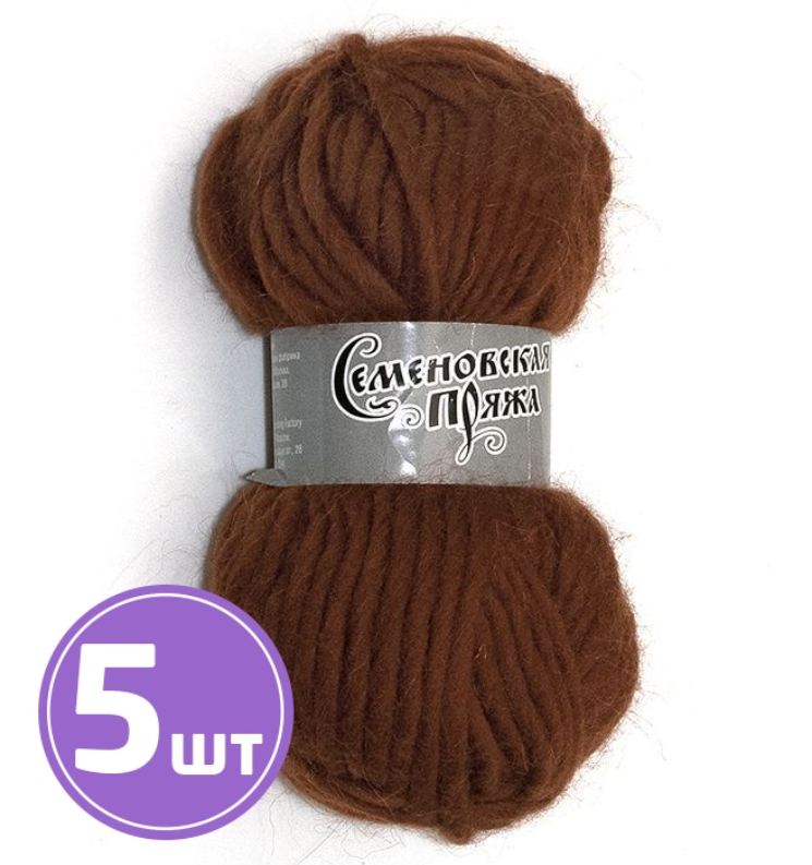 

Пряжа Семеновская Roving felt (219), темное золото 5 шт. по 50 г, Коричневый