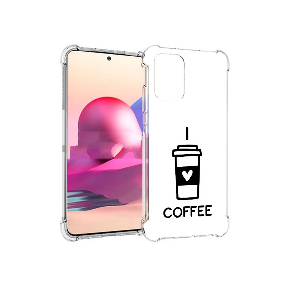 

Чехол MyPads Tocco для Xiaomi Redmi Note 10S Я люблю кофе (PT158704.257.206), Прозрачный, Tocco