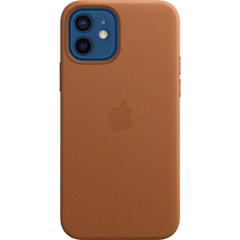 

Клип-кейс Apple Leather Case with MagSafe для iPhone 12/12 Pro Золотисто-коричневый