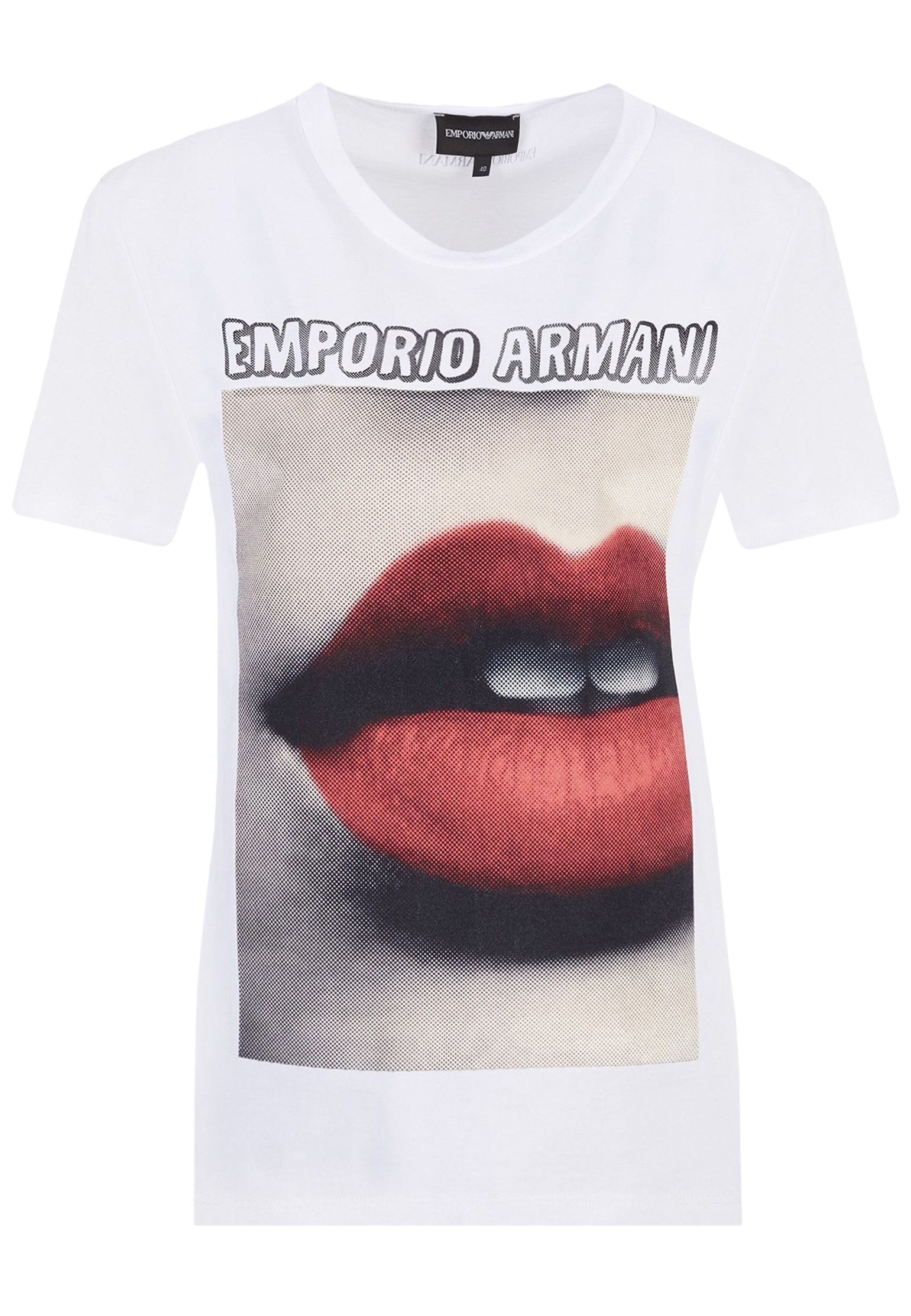 

Футболка женская Emporio Armani 120529 белая 38 IT, Белый, 120529