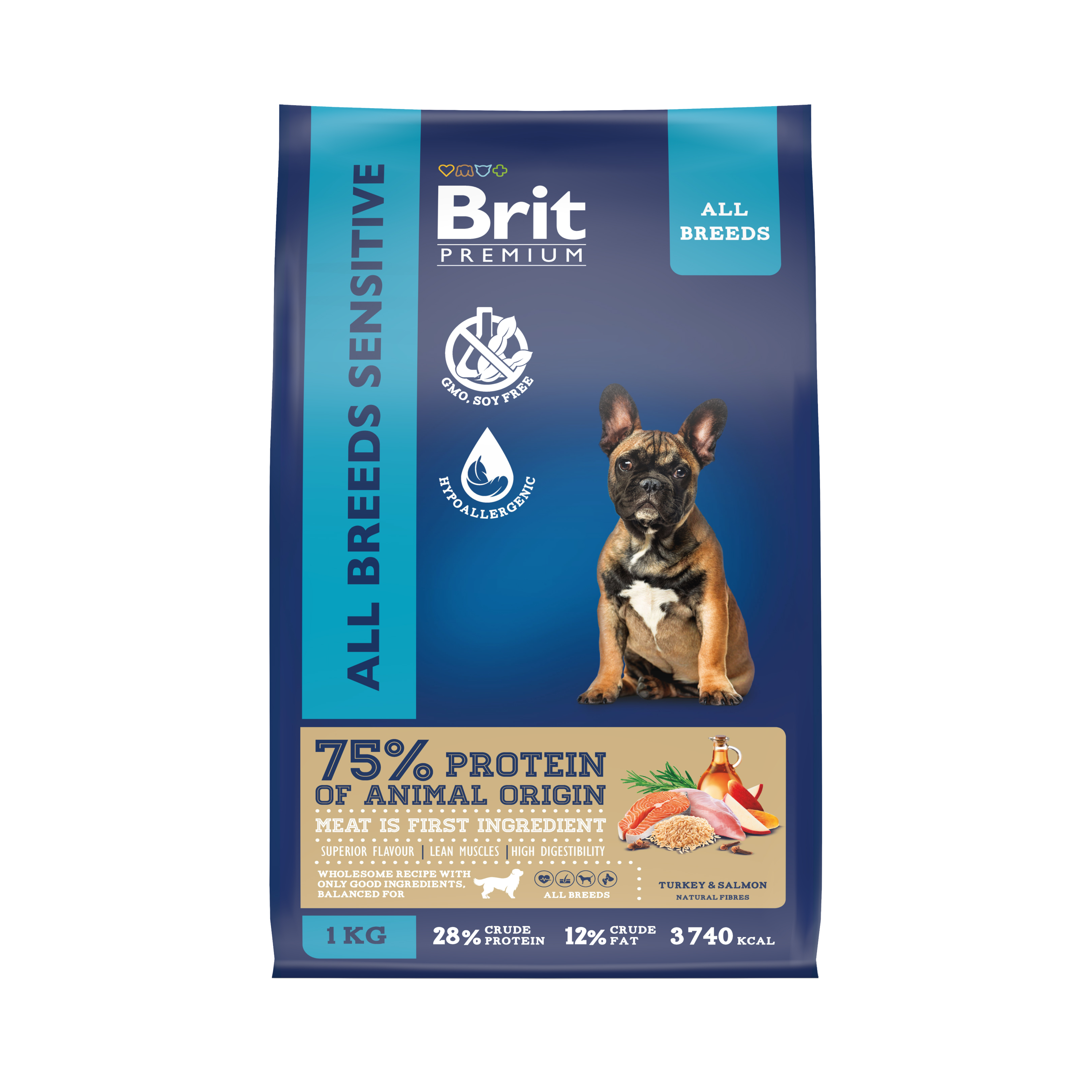 Сухой корм для собак Brit Premium Dog Sensitive для пищеварения индейка и лосось, 8 кг Сухой корм для собак Brit Premium Dog Sensitive для пищеварения индейка и лосось - 8 кг