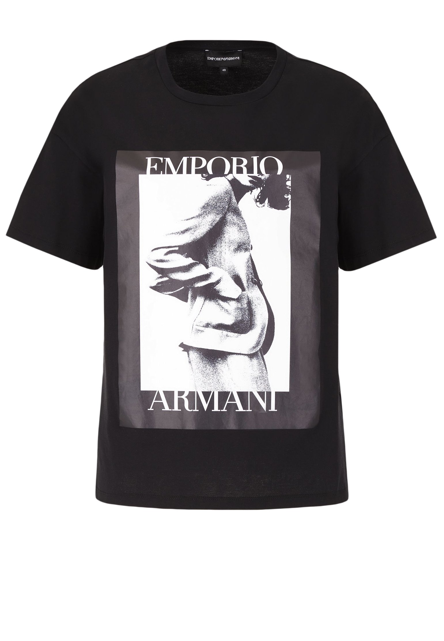 фото Футболка женская emporio armani 120560 черная 36 it