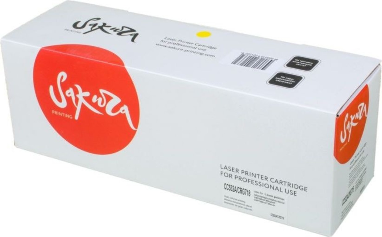 

Тонер-картридж для лазерного принтера SAKURA SACC532A желтый, совместимый, SACC532A