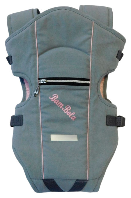 фото Bambola рюкзак кенгуру до 12 кг серо-розовый bamboola