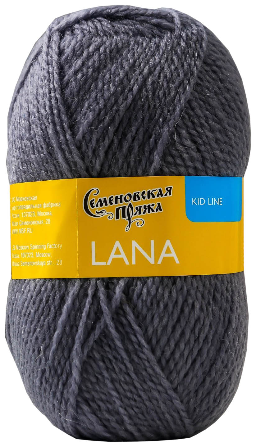 

Пряжа Семеновская Lana (56), стальной 5 шт. по 50 г, Серый