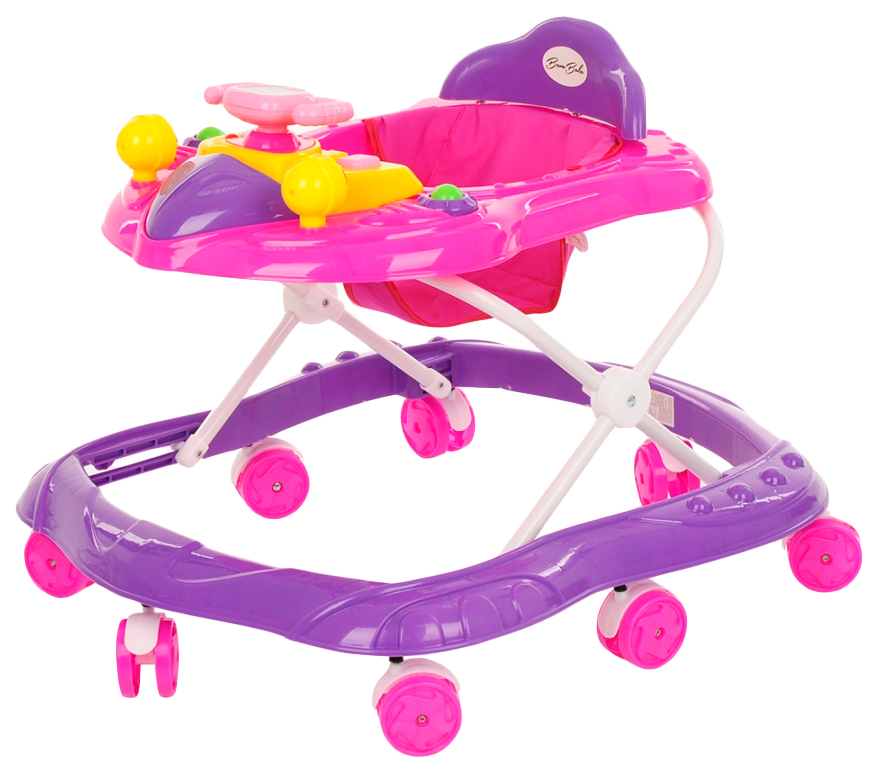 

BAMBOLA Ходунки Самолёт (8 колес,игрушки,муз)(62*53*57) Pink+Purple/Малиновый, SR105-Purple