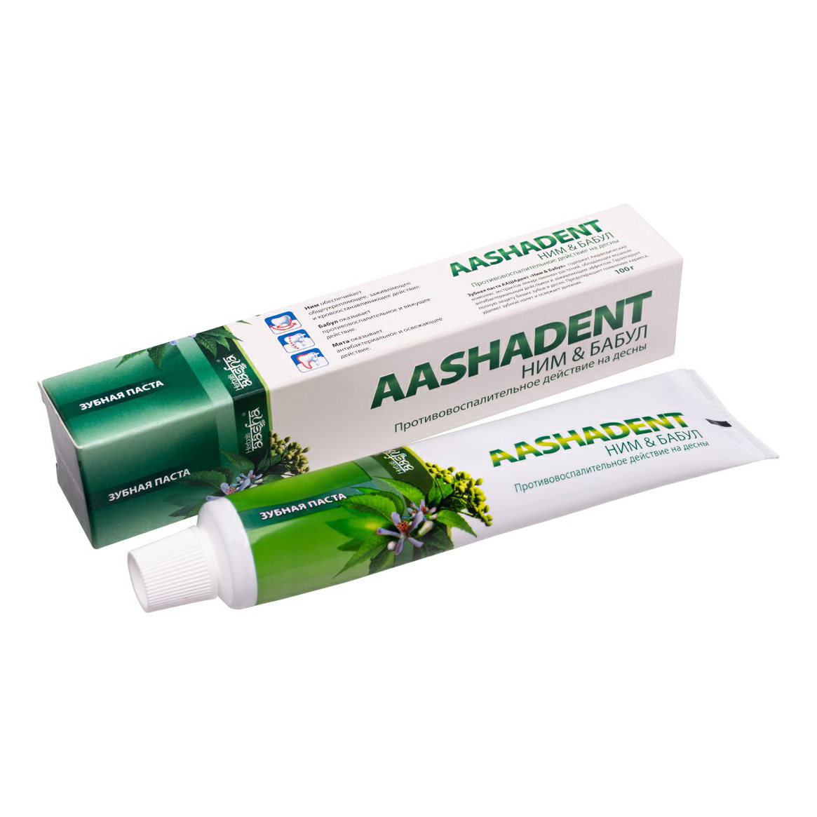 

Зубная паста Aasha Herbals Ним и бабул 100 г