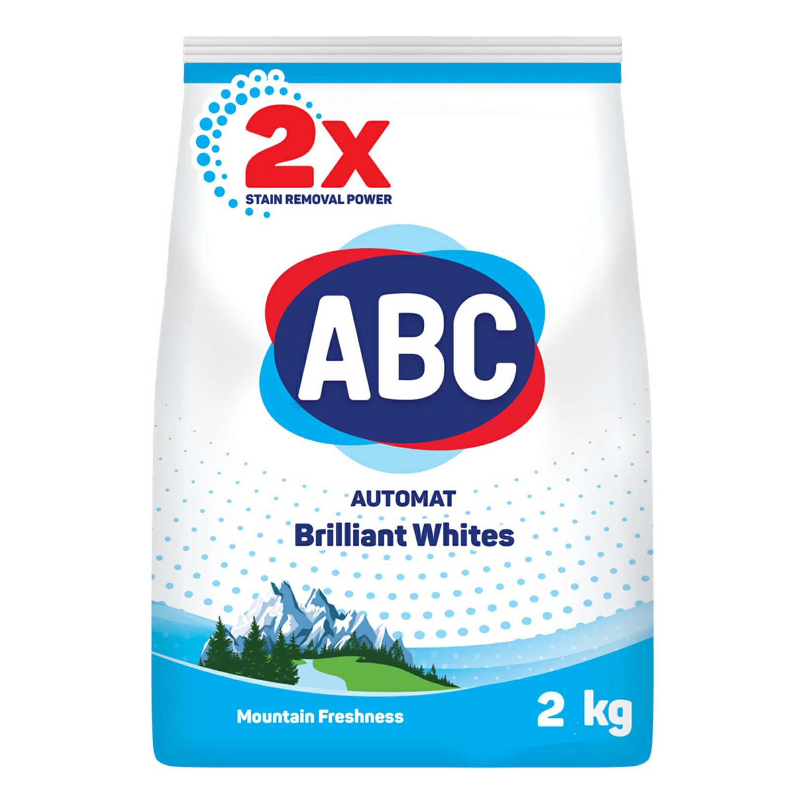 Стиральный порошок ABC горная свежесть для стирки белого белья 2 кг