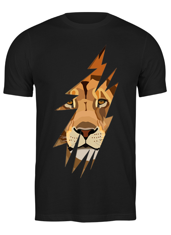 

Футболка мужская Printio Лев ( lion) черная 2XL, Черный, Лев ( lion)