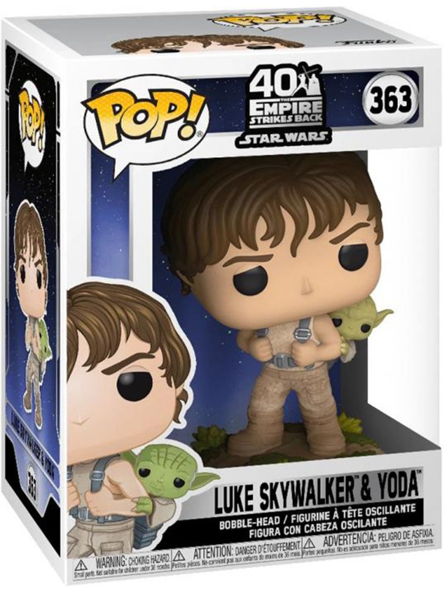 

Фигурка Funko POP! Звездные Войны Люк с Йодой Star Wars №363 головотряс, подставка, 10 см, Star Wars