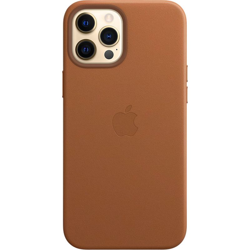 

Клип-кейс Apple Leather Case with MagSafe для iPhone 12 Pro Max Золотисто-коричневый