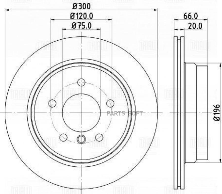 

TRIALLI Диск тормозной DF261003, DF261003
