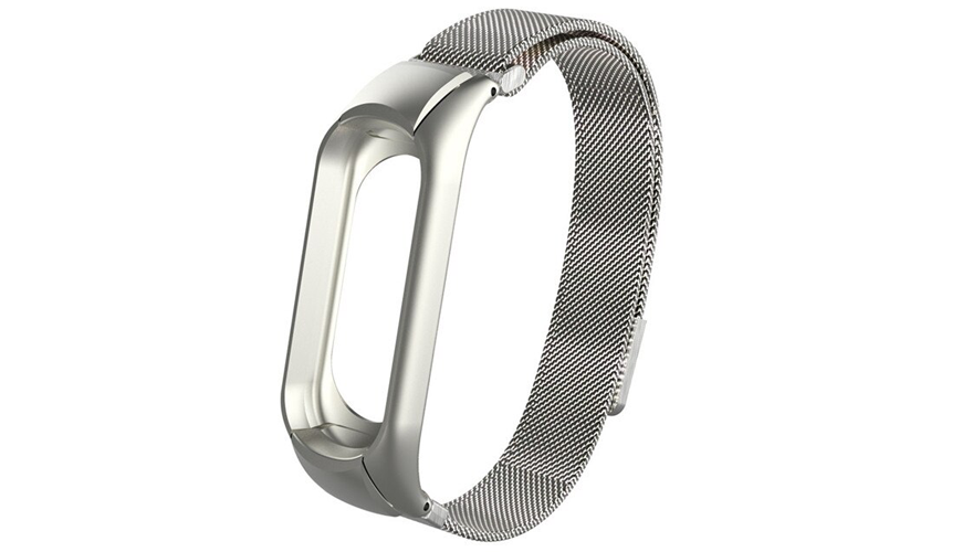 

Ремешок для Mi Band 3 Milanese серебро