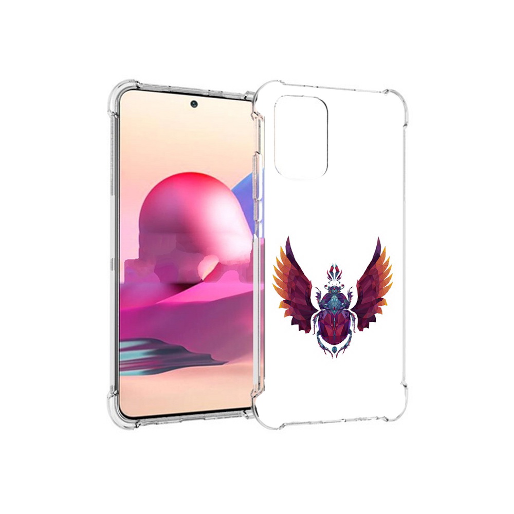 

Чехол MyPads Tocco для Xiaomi Redmi Note 10S алмазный скоробей (PT158704.257.219), Прозрачный, Tocco