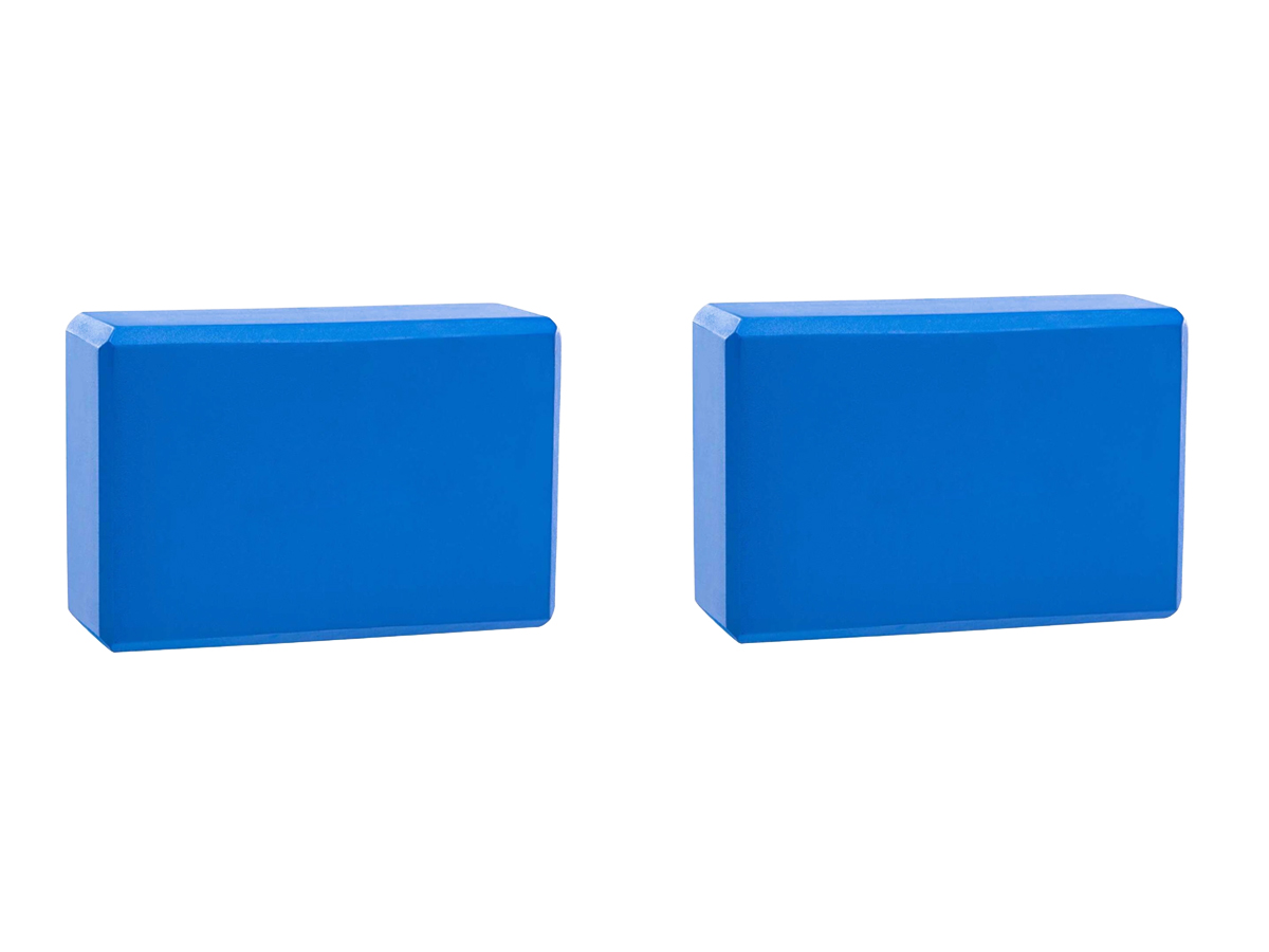 фото Блок (кирпич) для йоги eva; 230х150х75 мм; синий; набор из 2 шт. urm
