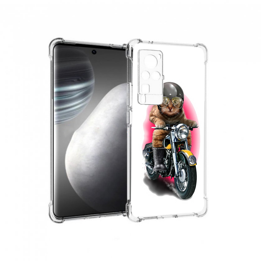 

Чехол MyPads Tocco для Vivo X60 pro мото-кот (PT226972.385.485), Прозрачный, Tocco