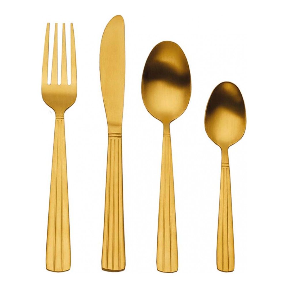 

Набор столовых приборов Kitchen Craft Ciara Philo 16 предметов, MKCUTCHAMP16PC, Gold