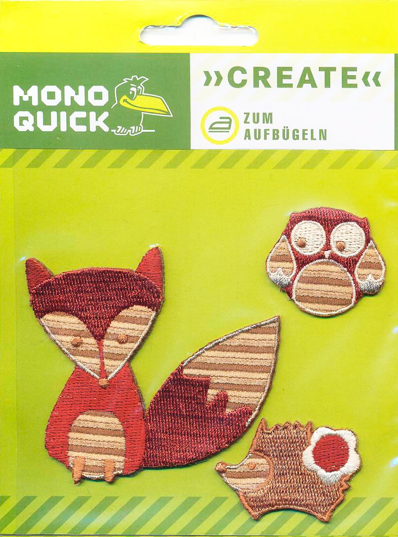 

Термоаппликация Mono Quick (16126) – Лиса, ежик, сова