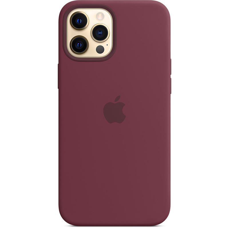 

Клип-кейс Apple Silicone Case with MagSafe для iPhone 12 Pro Max Сливовый, Красный