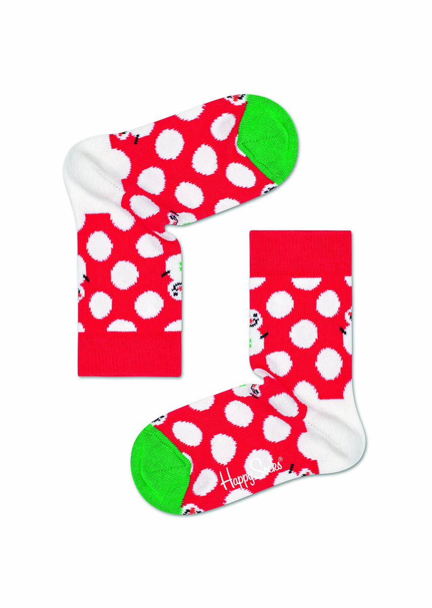 Носки детские Happy socks Big Dot Snowman Sock KBDS01 цв. разноцветный р. 14